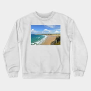 Holywell Beach, Cornwall Crewneck Sweatshirt